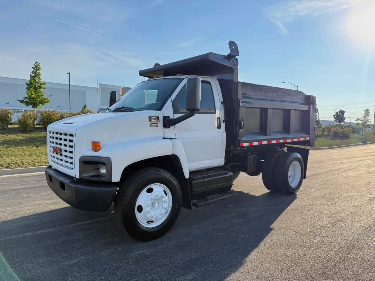 Outdoor Muscle GMC dump truck for stone, dirt and material hauling